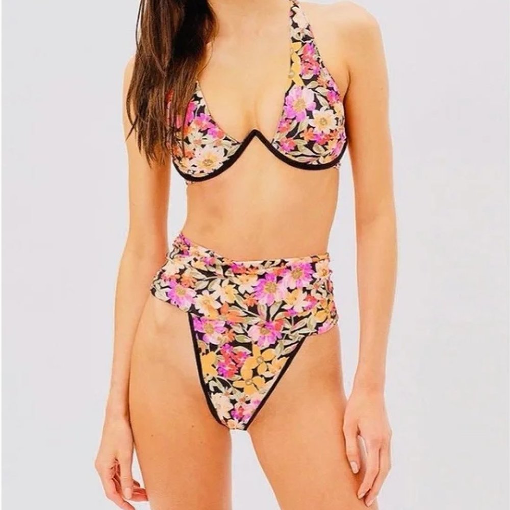 BUNDLE: NWT - For Love & Lemons Vienna Floral Bikini Swimsuit Set